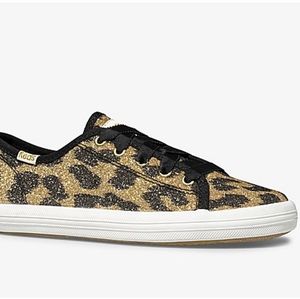 🌼 NWT Keds Kate Spade glitter leopard sneakers